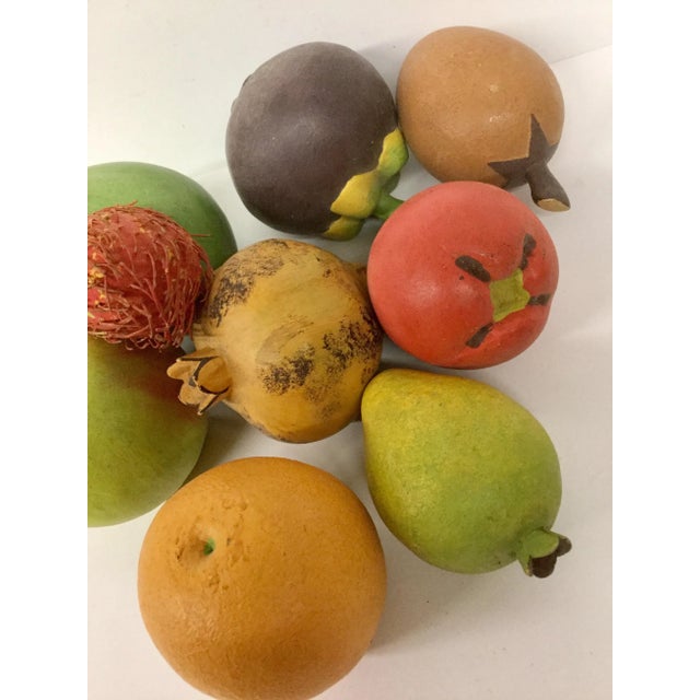 1970s Vintage Tropical Fruit & Italian Clay Topiary - 10 Pieces For Sale - Image 10 of 13