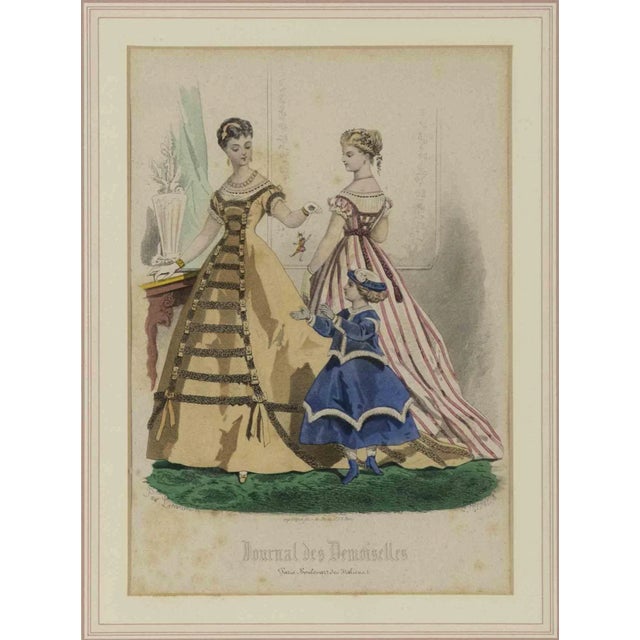 Paul Lacourière, Journal Des Demoiselles, Original Lithograph, 19th-Century For Sale - Image 3 of 3
