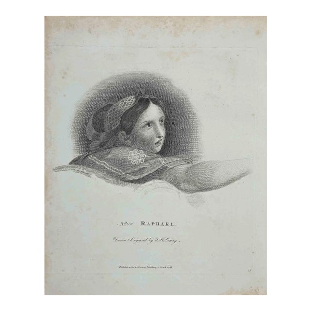 Thomas Holloway, Portrait After Raphael, Etching, 1810 For Sale