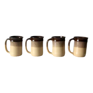 Vintage Studio Pottery Mugs Set of 5