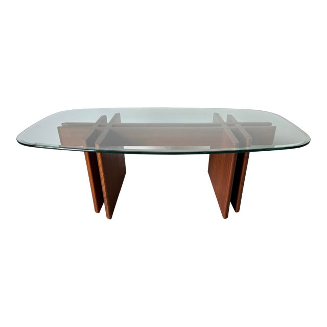 1970s Danish Modern Teak & Glass Coffee Table by Gustav Gaarde for Trekanten Hestbaek/ Sold For Sale