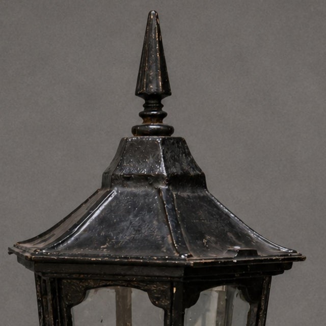 English 20th Century English Iron Lanterns (Set of 2) For Sale - Image 3 of 4