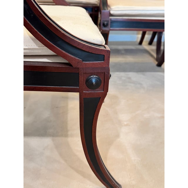 1990s Regency Dining Table and Chairs For Sale - Image 11 of 18