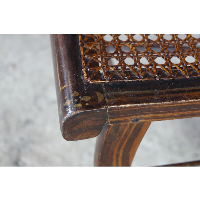 Antique 19th Century American Federal Hitchcock Style Stenciled Cane Side Chair For Sale - Image 12 of 18