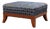 20th Century Art Deco Upholstered Ottoman with Sabre Legs, France, 1950s For Sale
