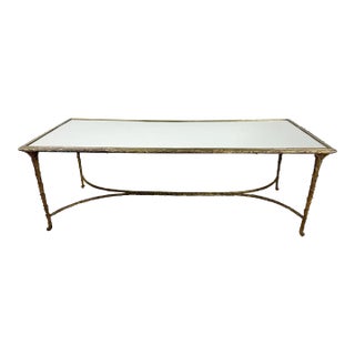 Rare Maison Jansen Bagues Gilt Bronze Coffee Table A-List For Sale