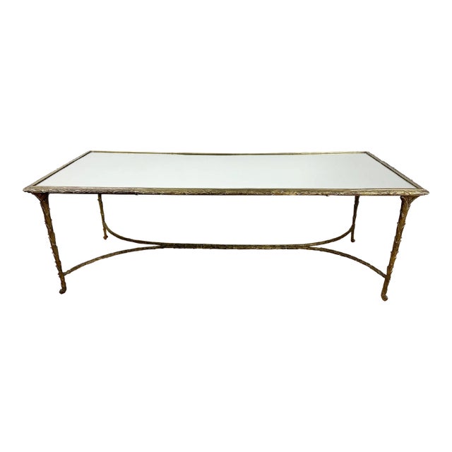 Rare Maison Jansen Bagues Gilt Bronze Coffee Table A-List For Sale