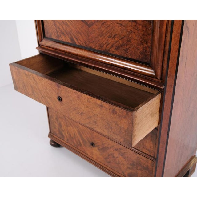 Antique Mahogany Secretaire with Four Drawers, 1840s For Sale - Image 9 of 14