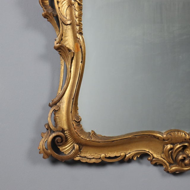 Baroque Style Mirror in Gilded Wood For Sale - Image 9 of 12