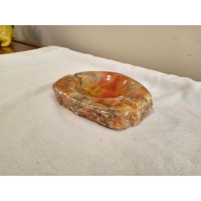 Vintage Granite Orange Ashtray. This unique ashtray is in great vintage condition without chips or cracks. Approximate...