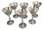 Early 20th Century Wilcox Silver-Plate Cocktail Glasses With "H" Monogram - Set of 6 For Sale