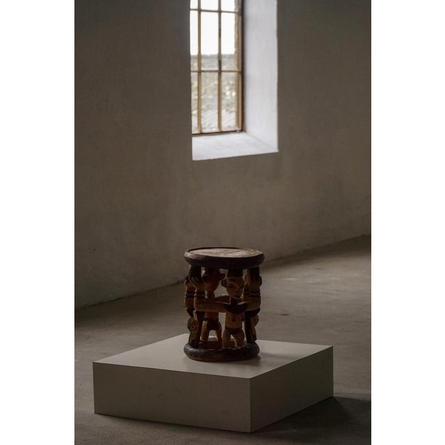 Mid-20th Century African Carved Hardwood Stool, 1950s For Sale - Image 6 of 18