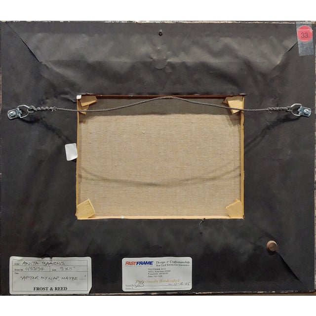 Wood Anita Baarns - Cute Foxhound Puppy Relaxing -Oil Painting For Sale - Image 7 of 8