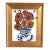 Red Floral Poppies in Vase by the Talented Ruth Arenz Including the Antiqued Gold Wood Frame For Sale