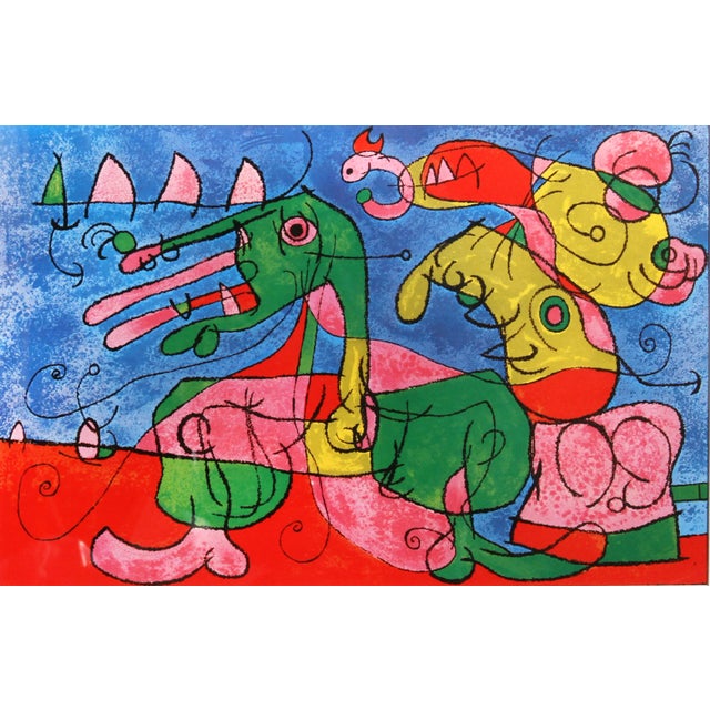Artist: Joan Miro, Spanish (1893 - 1983) Title: Ubu Roi Medium: Offset Lithograph Image Size: 13 x 20.5 inches Frame Size:...