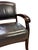 Contemporary Dark Wood & Black Leather Sculptural Armchair For Sale In Greensboro - Image 6 of 8