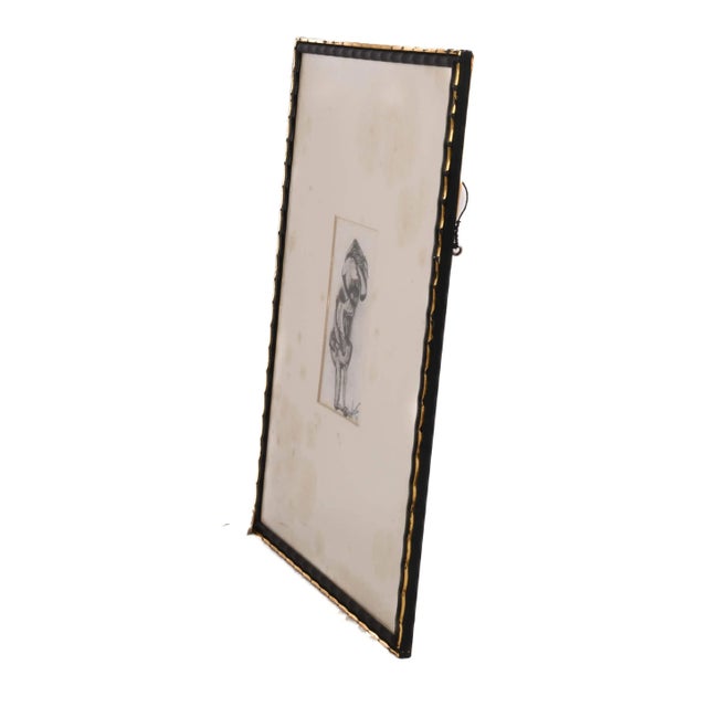 Late 20th Century Framed Signed J. Akston "Untitled, 1963" Acrylic on Paper Painting For Sale - Image 5 of 11