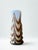 Brown Mid-Century Modern Italian Brown and White Swirl Pulled Feather Murano Glass Vase by Carlo Moretti, 1970s For Sale - Image 8 of 8