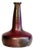 Brown and Ruby ​​Red Studio Ceramic Art Bottleneck Vase by Jürgen Riecke, Germany, 1960s For Sale
