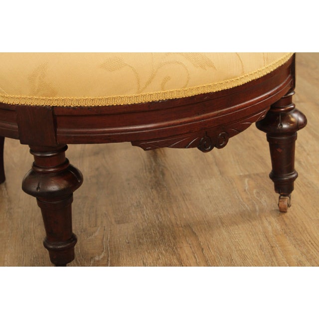 Antique Victorian His & Hers Walnut Armchairs - A Pair For Sale - Image 10 of 13