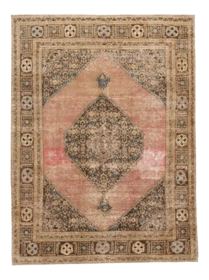 Pink Vintage Shabby Chic Handmade Wool Rug