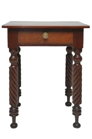 Cherry & Mahogany Stand With Rope Turned Legs.