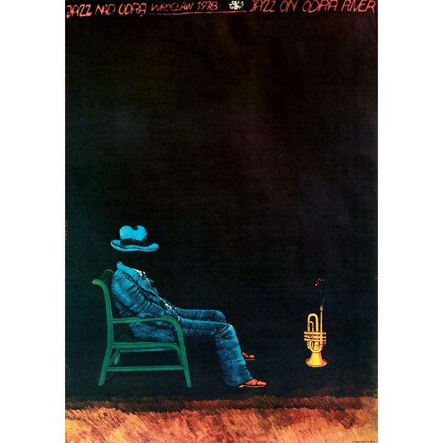 1970s 1978 Original Polish Jazz Poster, Jazz Nad Odra For Sale - Image 5 of 5