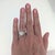 Silver Stardust 18kw Halo Engagement Ring With Cz Center, Size 7 For Sale - Image 8 of 8