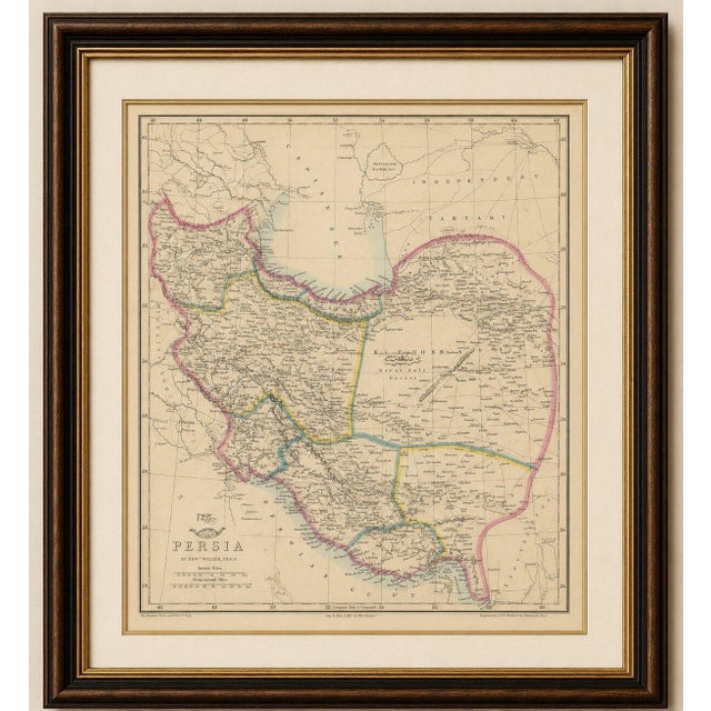 Antique Map of Persia Iran by Edward Weller for Weekly Dispatch Atlas, 1863 Antique map of Persia, present-day Iran,...