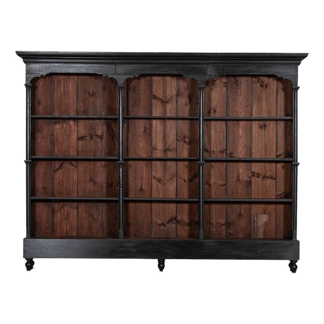 19th Century Ebonised Pine Bookcase, 1879 For Sale