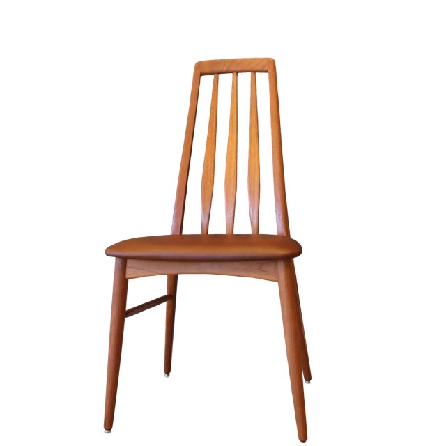 Eva Chair in Solid Teak with Upholstery in Leather by Niels Kofoed For Sale - Image 12 of 12
