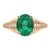 1.5ct Emerald Ring with Earth Mined Diamonds in Solid 14k Yellow Gold Oval Size 6.75 For Sale
