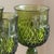 1960s Avocado Green Pressed Glass Goblets — Set of 4 For Sale In Baltimore - Image 6 of 13