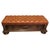 Brown Buttoned Leather Hall Bench, 1920 For Sale - Image 8 of 8