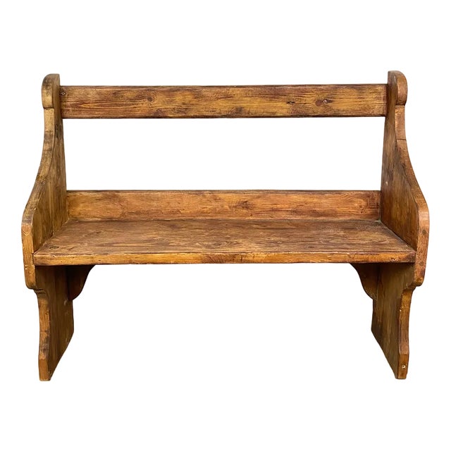 Vintage Swedish Chapel Bench For Sale
