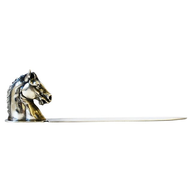 Horse Sterling Silver Plate Letter Opener by Reed & Barton For Sale - Image 13 of 13