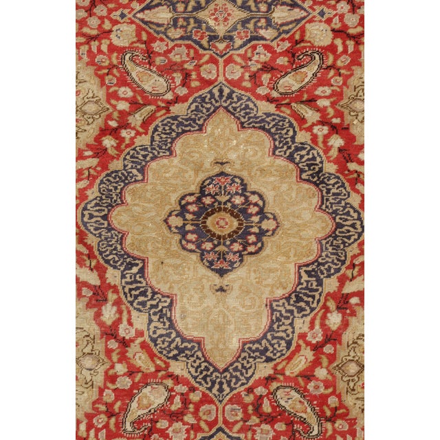 1940s Vintage Circa Lightly Distressed Sivas Area Rug 6ft 6in X 9ft For Sale - Image 5 of 9