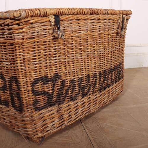 English Wicker Log Basket, 1890s For Sale - Image 6 of 10