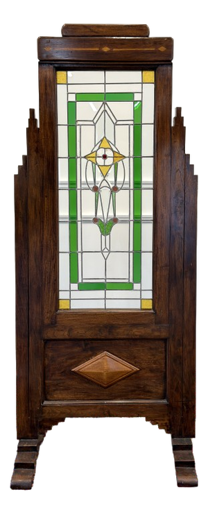 English Colonial Stained Glass Room Divider