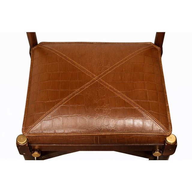 1980s Set of 6 Vintage Stiles Serengeti Leather Chairs For Sale - Image 5 of 6