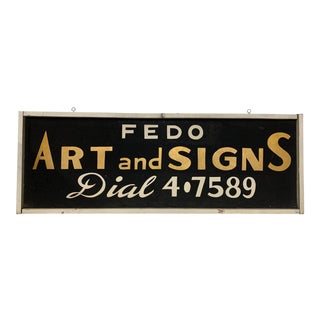 Antique Sand Painted Trade Sign For Sale