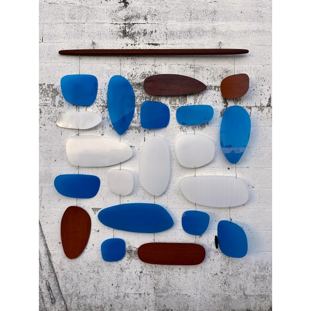 Vintage 1960s Modernist Inspired Handcrafted Hanging Wall Sculpture/Room Divider. For Sale - Image 4 of 13