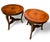 Mid 20th Century Baker Furniture Round Fruit Wood and Mahogany Bronze Mounts Claw Feet Gueridon Side Tables - Set of 2 For Sale - Image 9 of 18