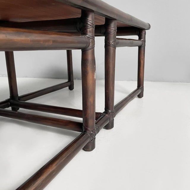 Rattan and Wood Coffee Table by Lyda Levi for McGuire, USA, 1970s For Sale - Image 16 of 18