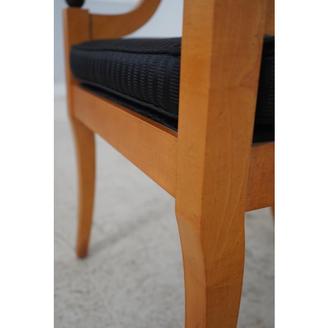 Set of 10 Baker Biedermeier Curly Maple Dining Room Chairs For Sale - Image 11 of 18