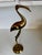 Brass Large Vintage Brass Crane Sculpture For Sale - Image 8 of 9