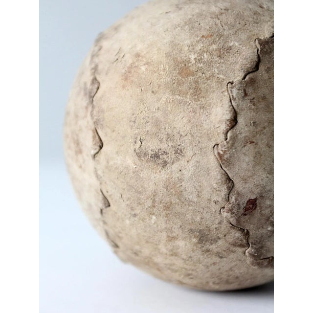 Early 20th Century Antique Leather Softball For Sale - Image 5 of 12