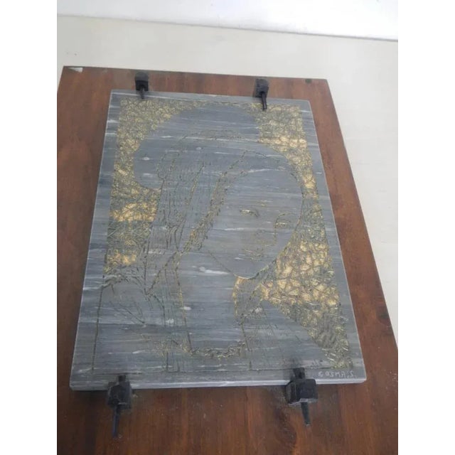 Madonna Sculpture in Marble, 1970s For Sale - Image 9 of 13