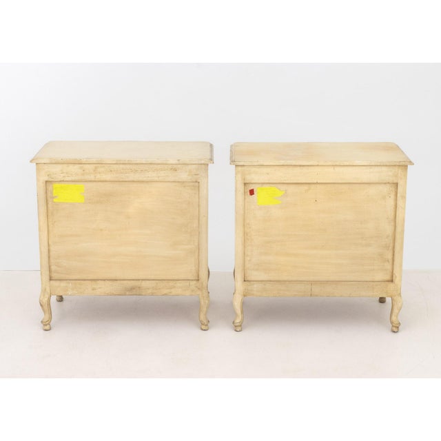 Early 20th Century French Provincial Style Painted Nightstands, Pair For Sale - Image 5 of 10