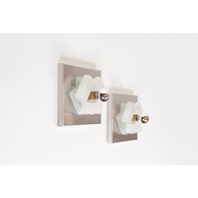 Metal Vintage Wall Lamps in Murano Glass by Albano Poli for Poliarte, 1970s, Set of 2 For Sale - Image 7 of 7